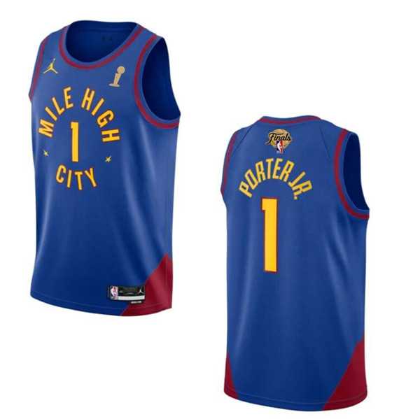Men's Denver Nuggets #1 Michael Porter Jr. Blue 2023 Finals Champions Statement Edition Stitched Basketball Jersey,We sell and wholesale Men's Denver Nuggets #1 Michael Porter Jr. Blue 2023 Finals Champions Statement Edition Stitched Basketball Jersey on line form chian!